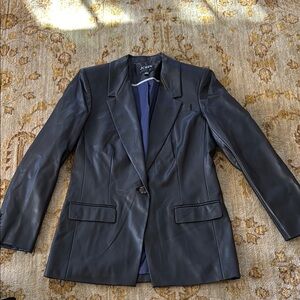 J. Crew Black Leather Women's Blazer